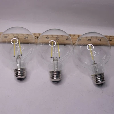 (3-Pk) EcoSmart G25 Dimmable Globe Glass Filament LED Vintage Edison Light Bulb  - Image 1 of 4