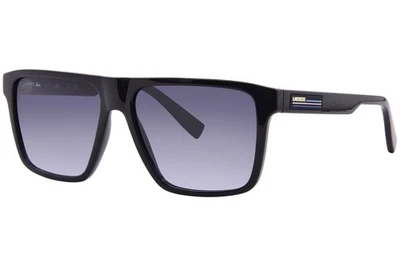 Gafas de sol para hombre Lacoste L6027S 001 negras/grises degradadas forma rectangular 57 mm Foto 1 de 4