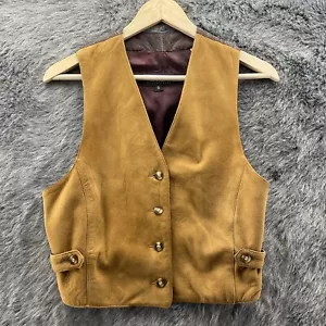 Timberland hellbraune Lammlederweste Weather Gear Paisley Vintage Western Damen S - Bild 1 von 16