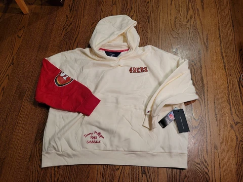 Tommy Hilfiger Hoodie San Francisco 49ers Pullover Sweatshirt Size XXL NFL Women Cover