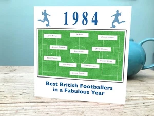 41st Birthday card 148cm sq 1984 Football Card with envelope. Blank inside. - Picture 1 of 1