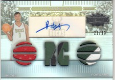 2007-08 Topps Triple Threads Yi Jianlian Patch Jersey Autograph /23 Auto Rookie