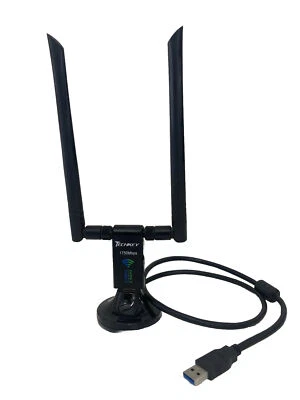 USB WiFi Adapter PC Techkey 1750Mbps Dual Band 2.42GHz/450Mbps 5.8GHz/13  - Image 1 of 4