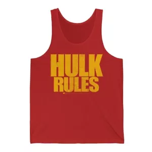 NEW WWF Superstar Era WWE Hulk Rules 1980s Hulk Hogan Hulkamania Tank Top XS-2XL - Picture 1 of 2