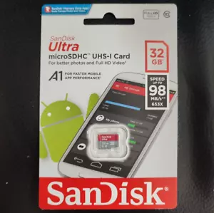 SanDisk Ultra micro SDHC 32GB 32G CLASS 10 UHS-I 98MB/s Flash Memory Card TF - Picture 1 of 1