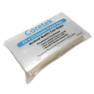 Coretek Double Pocket Coin Flips - 50pcs - Picture 1 of 2