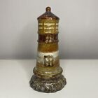 Keramik Leuchtturm nautisches Ornament Geschenk Vogel Meer Ozean Lava Glasur Wabe
