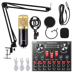 Home Studio Recording Kit Podcast Music Mixer Equipment Condenser Microphone Mic