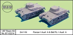Tanque 1/87 I Ausf. A & Commandspanzer I Ausf. A, Kit 2 en 1, WSW - Imagen 1 de 3