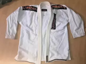 FENIX Gi Mens A2 Martial Arts White Brazilian Jiu Jitsu Fighting Jacket Top - Picture 1 of 7