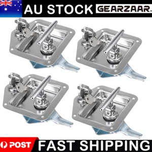4X T Handle Locks Tool Box W/ Keys Stainless Steel Trailer Camper Truck Caravan - Picture 1 of 14