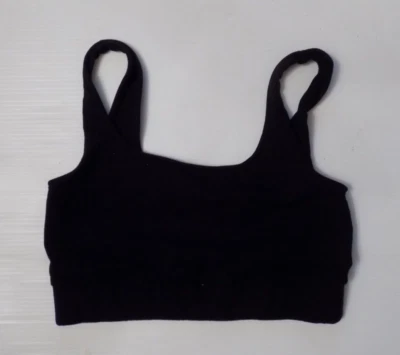 Sujetador deportivo sin mangas Ann Taylor Loft Outlet negro para mujer talla S Foto 1 de 3