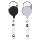 1Pcs Retractable Reel Pull Key Id Card Badge Tag Clip Holder Carabiner Style?*Eh