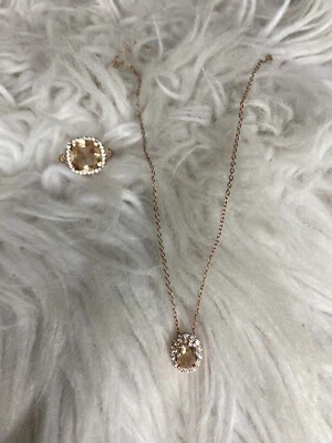 Womens sterling silver jewelry sets | Necklace And Ring Set | Gifts For Woman - Image 1 of 4