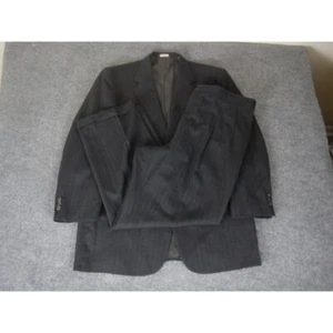 Botany 500 Couture Pure Wool Two Piece Suit Men's 46L x 38W Pinstripe Gray - Picture 1 of 23