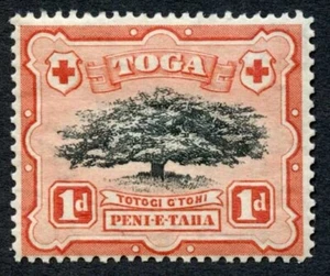 Tonga SG39b 1d variety Looped Branch M/M (brown gum) Cat 150 pounds - Picture 1 of 1