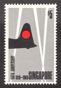 Scarce : 1969 Singapore Sc# 105 - $5, 150th Founding Anniversary - MNH Cv$30 - Picture 1 of 1