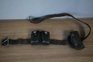 SAFETY SPEED GUN BELT HOLSTER AMMO HOLDER Size 36 Duty Belt Basketweave leather - Picture 1 of 7
