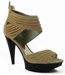 Carlos Santana Groove Damen-Plateausandalen offene Zehenpartie camelfarbenes Wildleder Größe 8 M - Bild 1 von 6