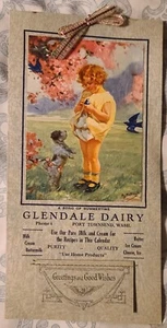 1931 Glendale Dairy Ice Cream Butter PORT TOWNSEND WA Calendar 80 Recipe Book - Picture 1 of 7