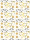 Personalised 50Th Golden Wedding Anniversary Wrapping Paper Add Names & Date