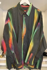 SELTENES Signum Herren Freizeitshirt 4XL schwarz und farbige Bänder - Bild 1 von 8