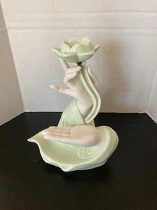Keramik Buddha Hand Rückfluss Räuchergefäß 7" hoch - Bild 1 von 4