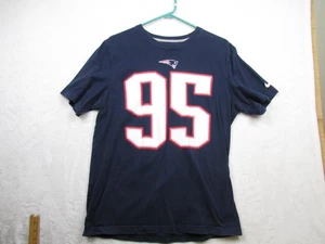 New England Patriots Shirt Tee Herren Large Navy NFL Football Jones 95 Spieler Nike - Bild 1 von 8