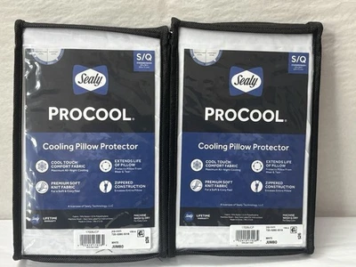 New Sealy PROCOOL Zippered Cooling Pillow Protector 2-Pack 20X28” QUEEN MSRP $52 - Image 1 of 2