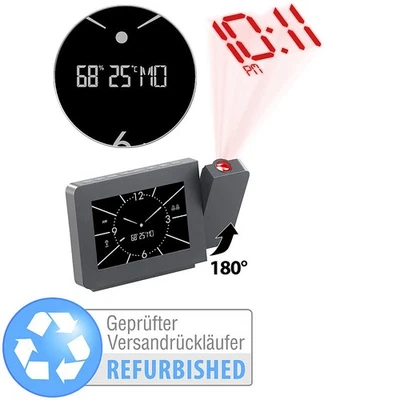 infactory Projektions-Funkwecker, Analog-Look, Versandrückläufer - Bild 1 von 4