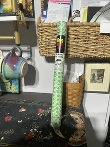Pretty Please 70s No Bugs Athena Products USA Green Wicker Shelf Liner 18”x 12’ - Bild 1 von 4