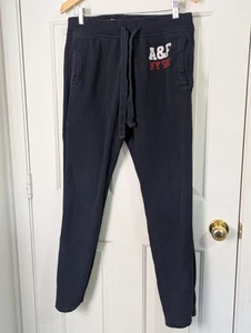 Vintage Abercrombie Fitch NY SKI Jogginghose Herren großer Kordelzug marineblau Y2K Logo - Bild 1 von 9