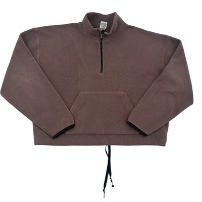 Top Victorias Secret Rosa Vellón Recortado Acanalado Pull Over Cuarto Cremallera Mujer Talla L Foto 1 de 4