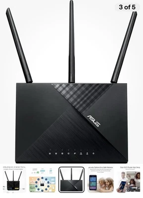 ASUS AC1750 Dual Band Wireless Internet Router - Black - Image 1 of 2