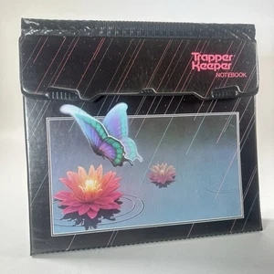Vintage Mead Trapper Keeper Notebook Butterfly Water Lily 29096 - Picture 1 of 12