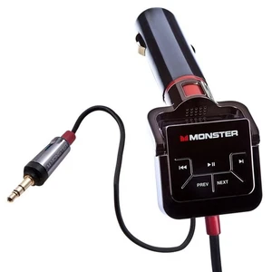 Monster iCar AUX Adapter Nadajnik do radia samochodowego do Apple iPhone iPod iPad - Zdjęcie 1 z 3