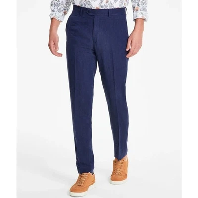 Bar III Para hombres Azul Sólido Mezcla de Lana Traje Ajustado Pantalones de Vestir Talla 30W 30L Foto 1 de 4