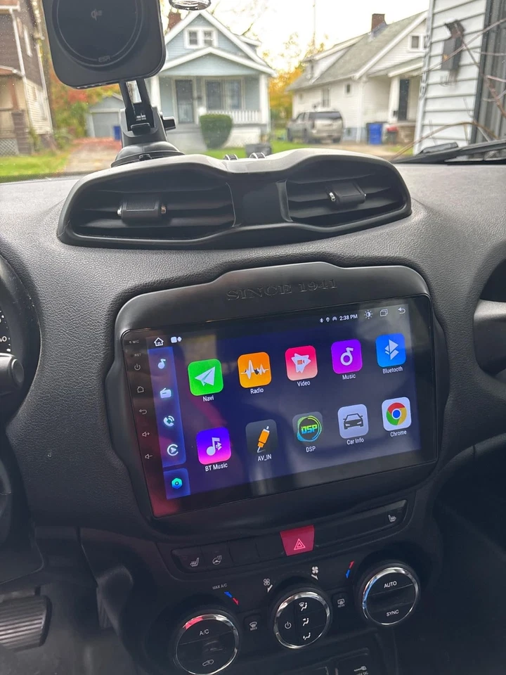 Rádio estéreo GPS navegação para carro Jeep Renegade Apple Carplay Android 13 2015-2020 - Imagem 1 de 4