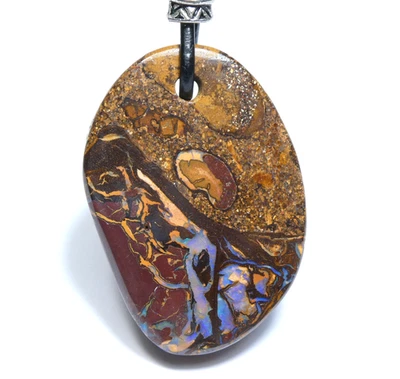 Australian Boulder Opal Necklace Ready to wear Cord Included 43.2ct - Image 1 of 4