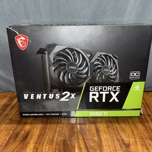 MSI GeForce RTX 3060 Ti VENTUS 2X 8G LHR 8GB GDDR6 Grafikkarte (G306TV2X8CL) - Bild 1 von 8