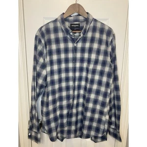 Camisa BONOBOS Botón Frontal Manga Larga DELGADA Elástica Algodón Azul Marino Guinga Para Hombre XL - Imagen 1 de 4