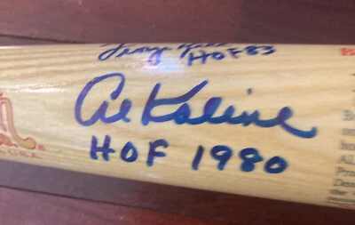 detroit tigers stadium bat al kaline george kell hal newhouser jsa 681/1000 Rare - Image 1 of 4