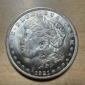 1921 Morgan $1 Dollar Raw BU - Cartwheel Luster, Blast White - Picture 1 of 2