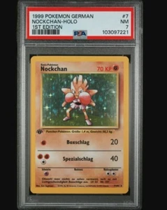 Pokemon Nockchan Holo 7/102 1. Edition Base Set PSA 7 NM Deutsch - Picture 1 of 2