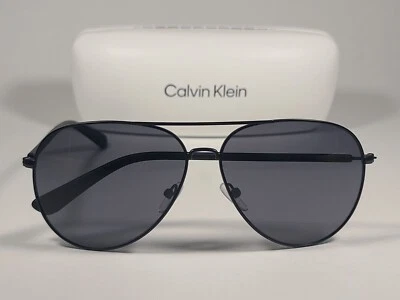 Gafas de sol Calvin Klein CK19314S 001 aviador piloto mate negro metal gris lentes Foto 1 de 4