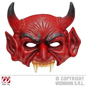 Latex-Halb-Maske "Teufel" Devil Dämon Beelzebub Luzifer Satan - Widmann® - Bild 1 von 2