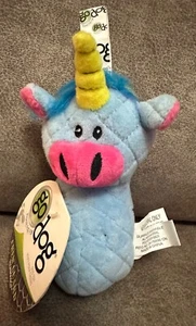Go Dog Blue Unicorn Chew Toy with Squeaker for Small Dogs - Picture 1 of 4