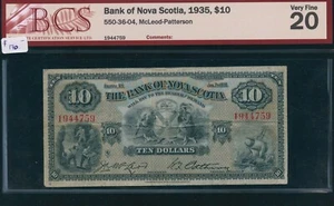 Bank of Nova Scotia $10, 1935 - CH 550-36-04 - BCS Very Fine 20 - S/N: 1944759 - Picture 1 of 2