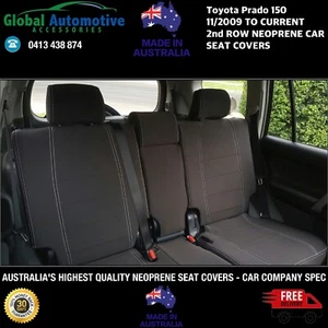 Fits Toyota Prado 150 2nd Row Neoprene Car Seat Covers GX GXL VX Altitude Kakadu - Picture 1 of 9