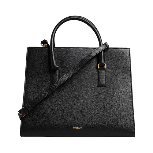 Borsa VERSACE nera grande pelle manico superiore tracolla donna borsa 2150usd